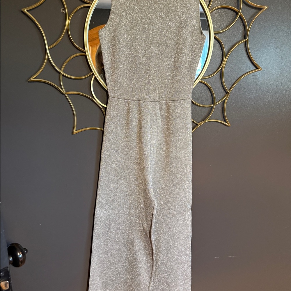J. Crew Shimmering Silver Knit Top
